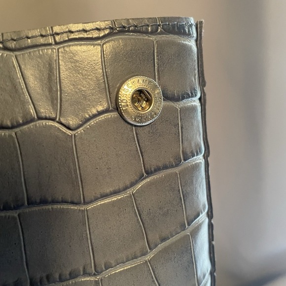 LONGCHAMP Roseau Croco Pilot Blue Crocodile Embossed Leather Tote Bag Purse NWOT - Picture 5 of 16